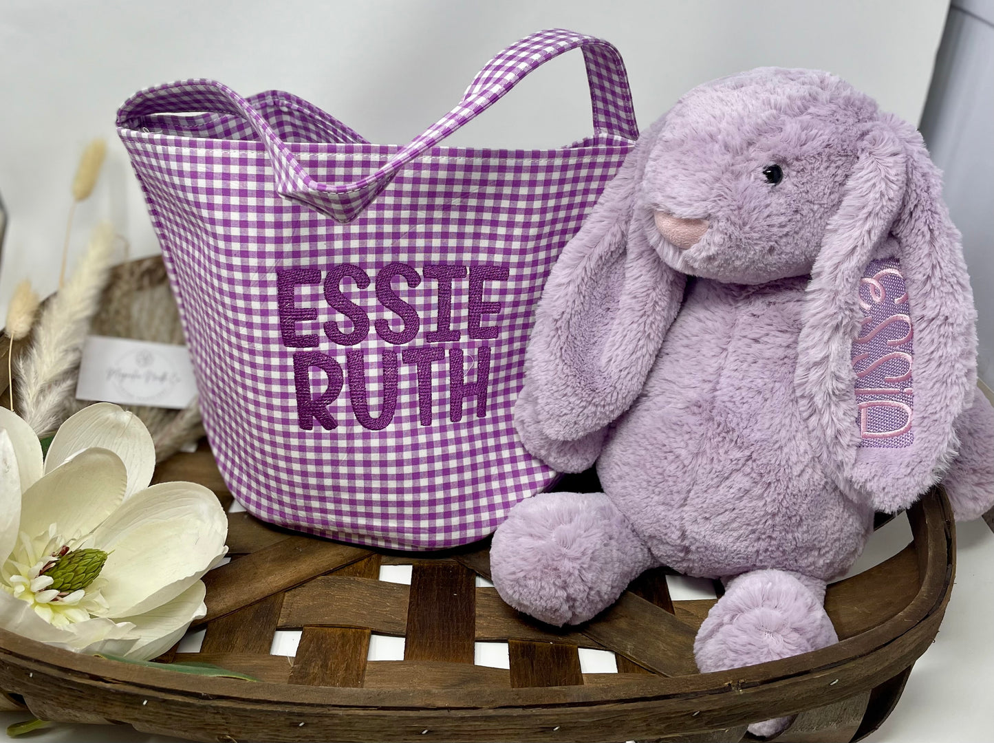 Custom Monogrammed Plush Bunny