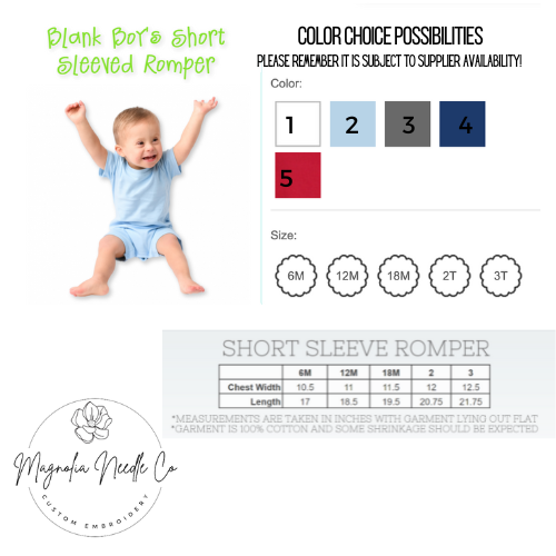 Boys Easter Romper with lamb and Cross