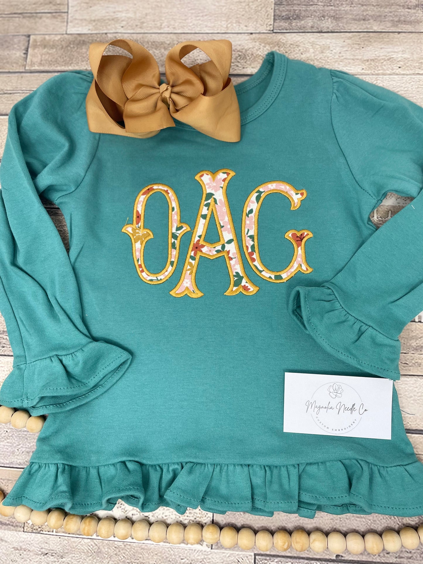 Girls monogrammed shirt