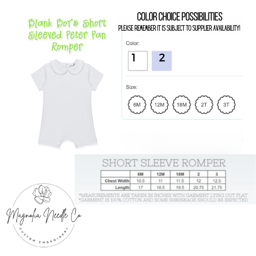 Boys Easter Romper with lamb and Cross
