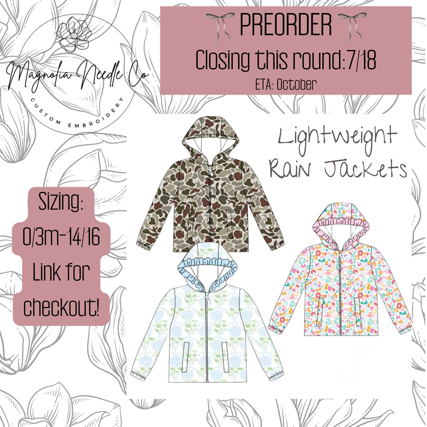 Rain jacket Preorder