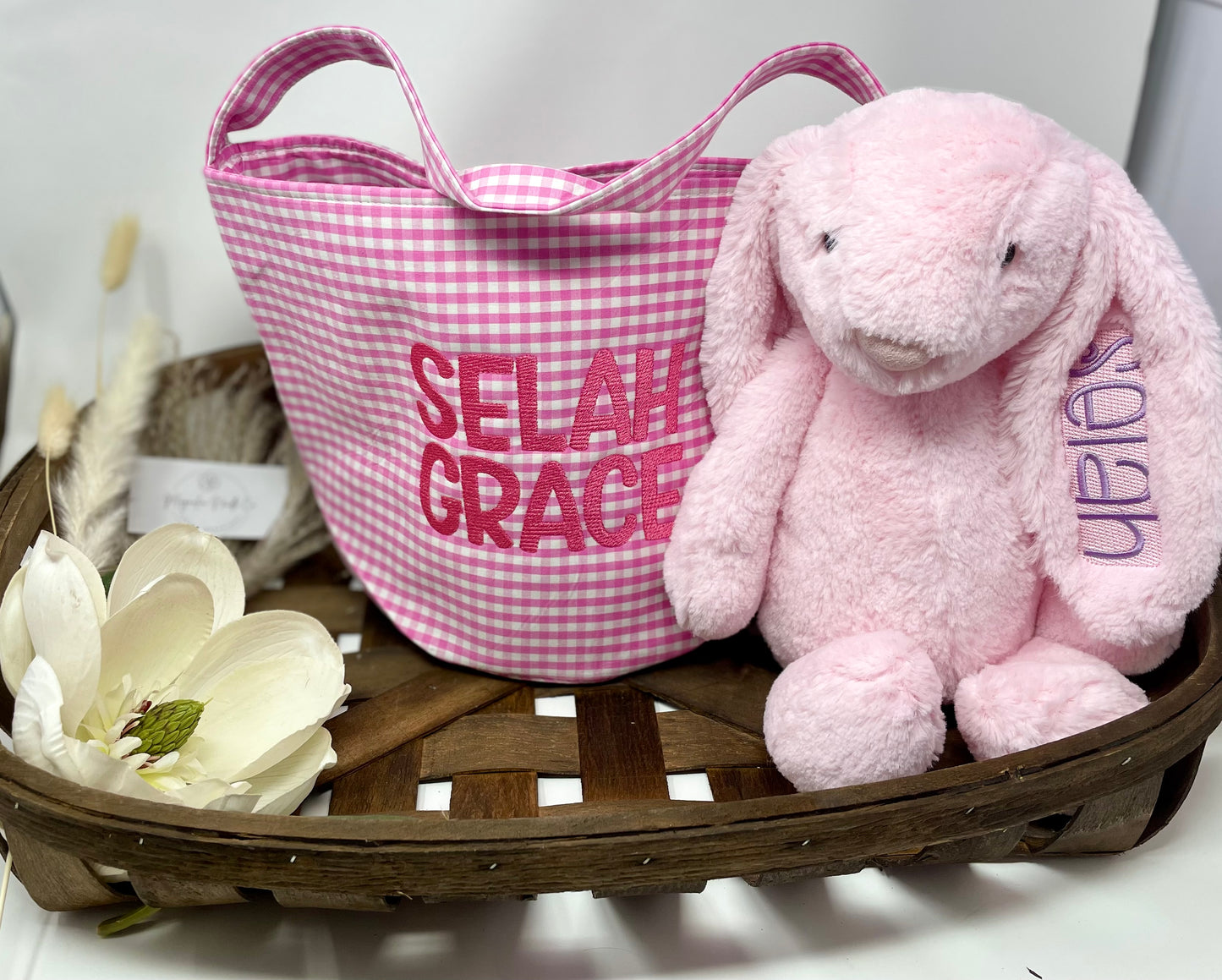 Custom Monogrammed Plush Bunny