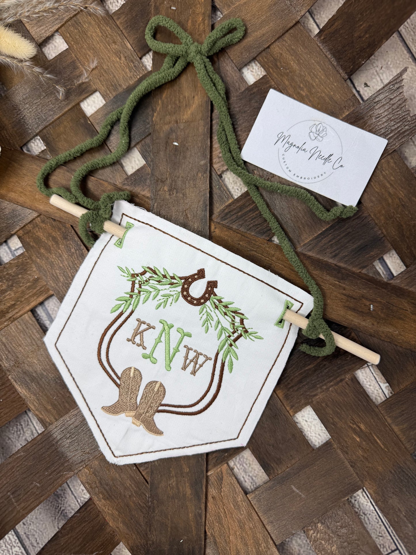 Baby Boy western themed Welcome banner
