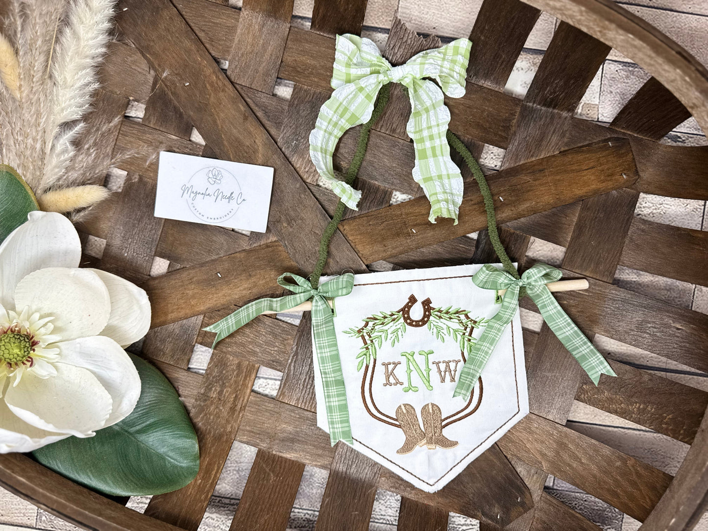 Baby Boy western themed Welcome banner