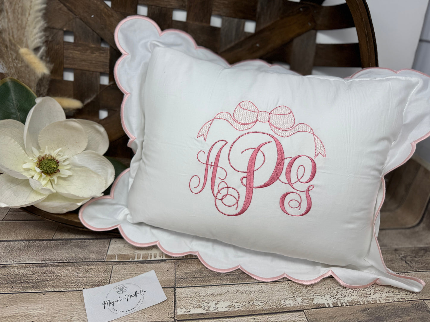 custom embroidered pillow cases