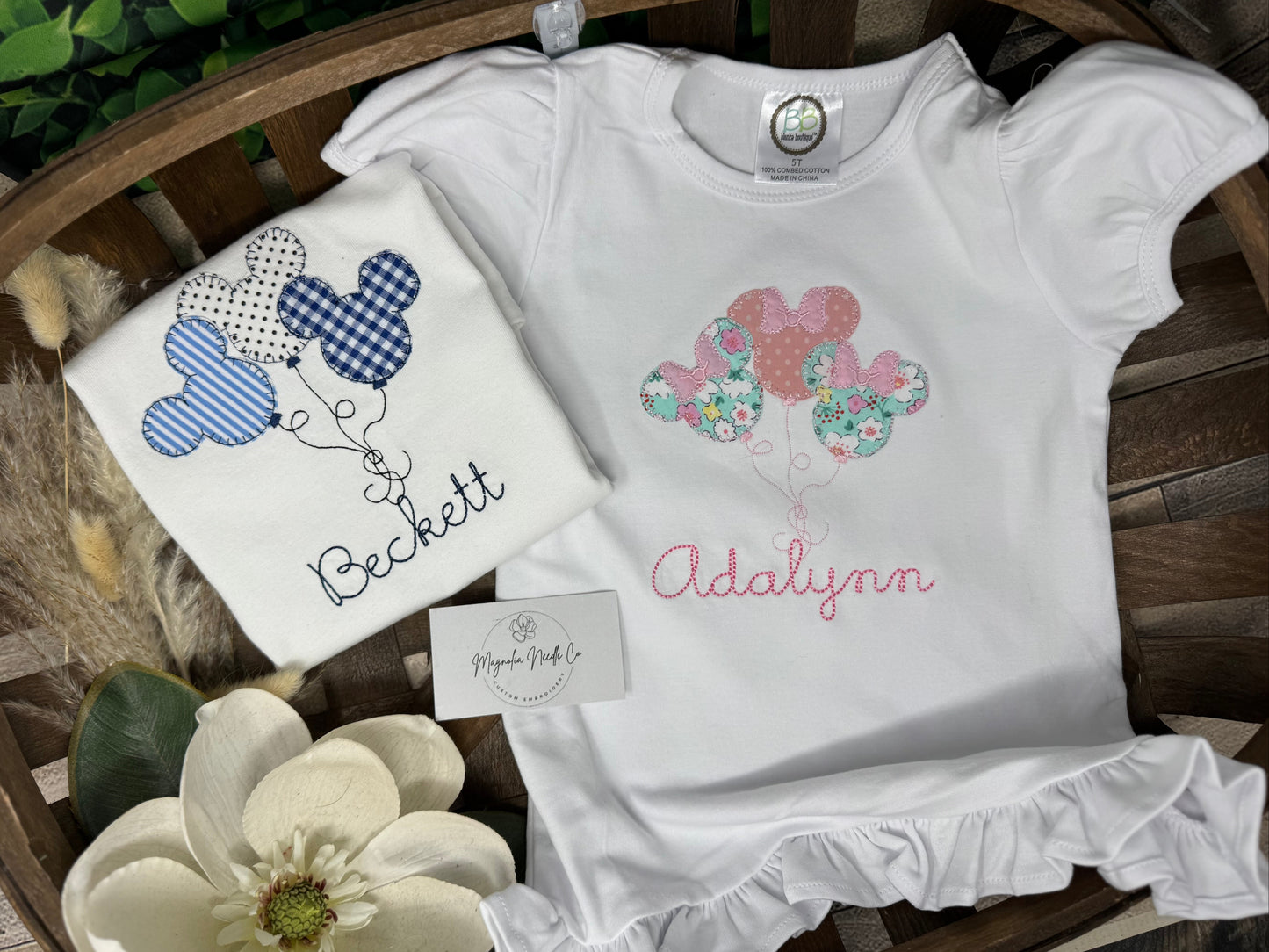 mouse head appliqué trio