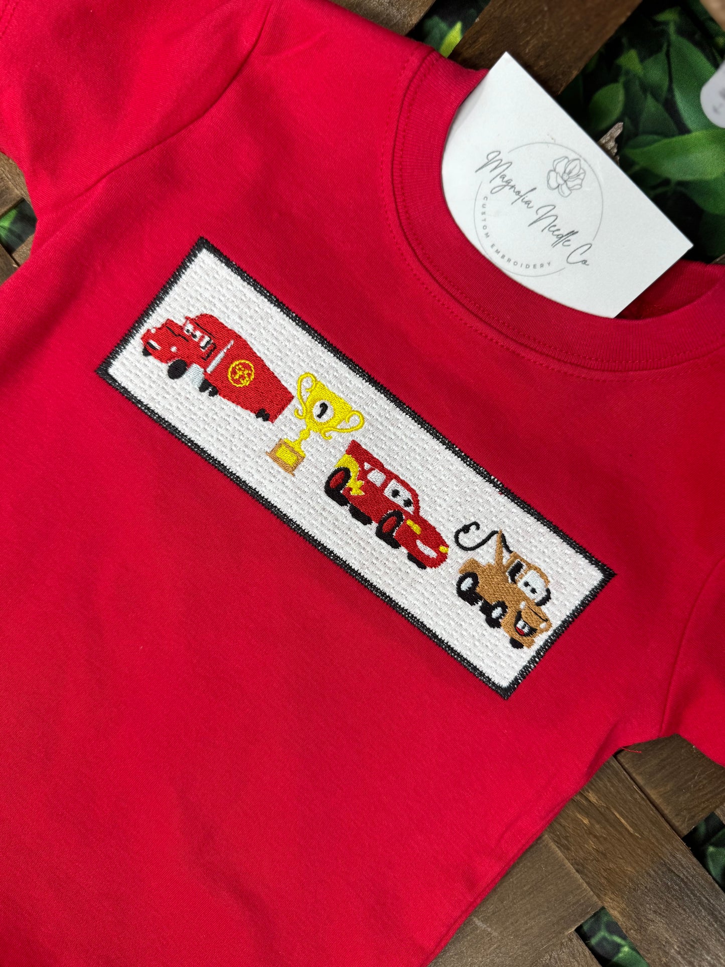 Cars themed smock shirt