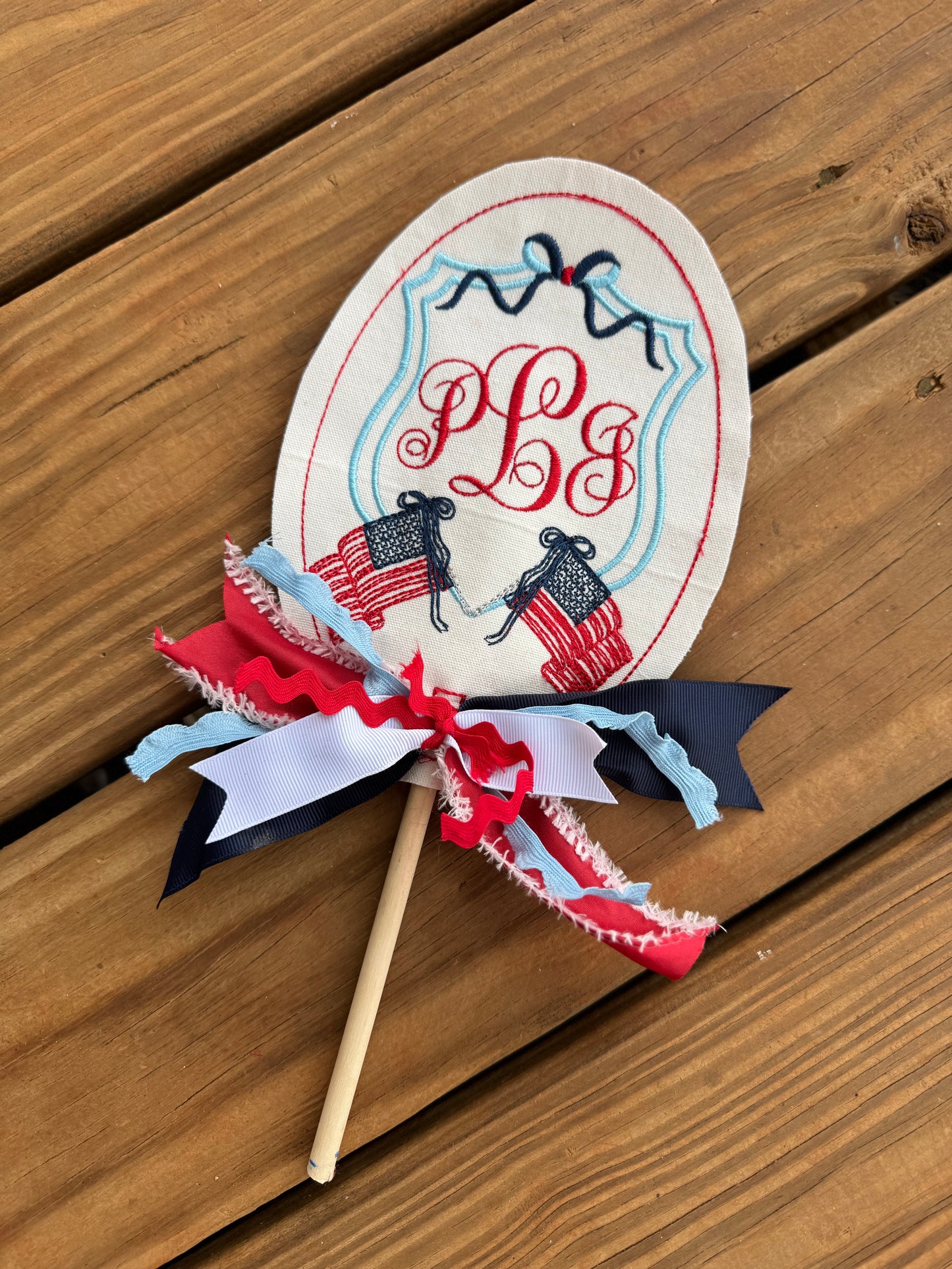 Custom made cake topper 4th of July theme