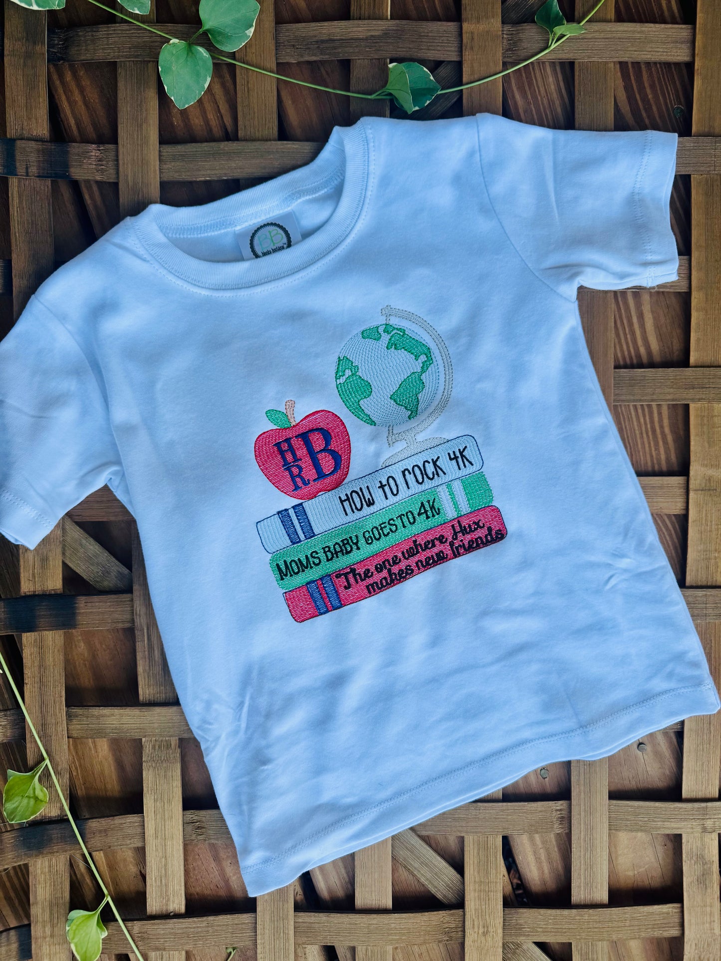 Boys back to school shirt with globe