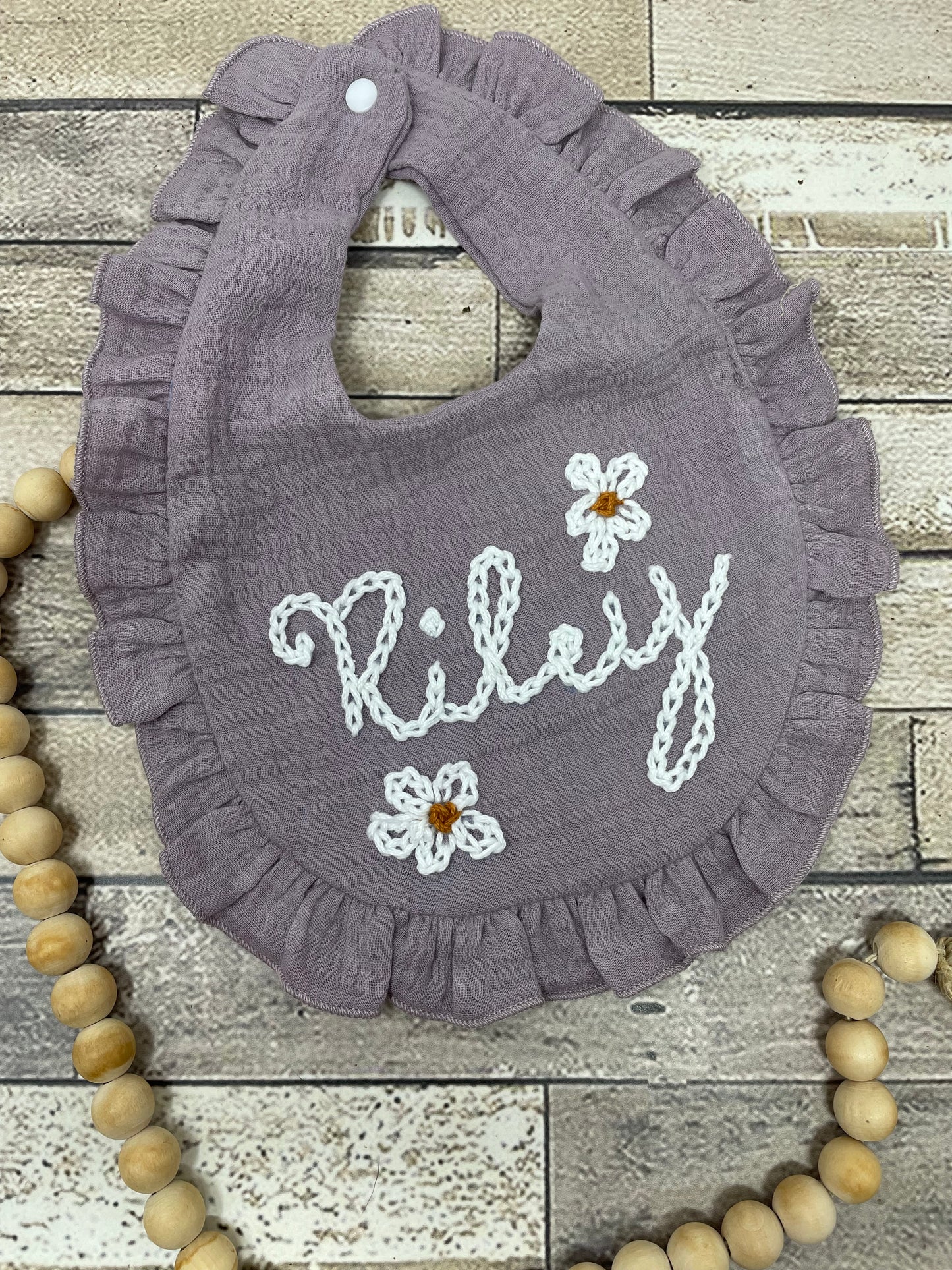 Hand embroidered muslim bib